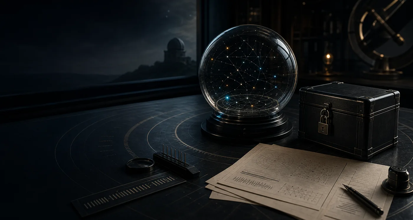 A sealed evaluation apparatus representing the World-003 synthetic-world bundle.